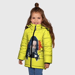 Куртка зимняя для девочки Billie Yellow and Red, цвет: 3D-черный — фото 2