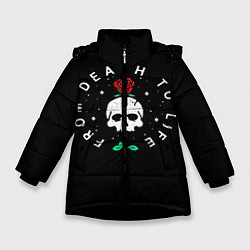 Куртка зимняя для девочки From death to life, цвет: 3D-черный