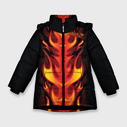 Куртка зимняя для девочки Judas Priest, цвет: 3D-черный