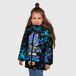 Куртка зимняя для девочки BRAWL STARS LEON ОБОРОТЕНЬ, цвет: 3D-светло-серый — фото 2