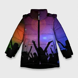 Куртка зимняя для девочки Пати, цвет: 3D-черный