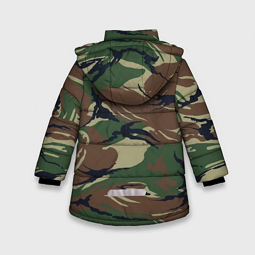 Зимняя куртка для девочки Войска связи / 3D-Красный – фото 2