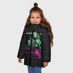 Куртка зимняя для девочки Brawl Stars 8-BIT, цвет: 3D-черный — фото 2