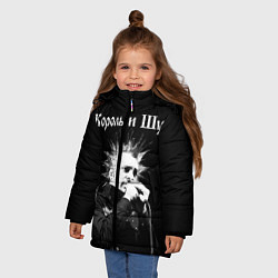 Куртка зимняя для девочки Король и Шут Анархия спина, цвет: 3D-светло-серый — фото 2
