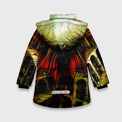 Зимняя куртка для девочки Ария / 3D-Красный – фото 2