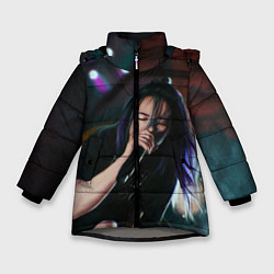 Куртка зимняя для девочки МУЗЫКА БИЛЛИ, цвет: 3D-светло-серый