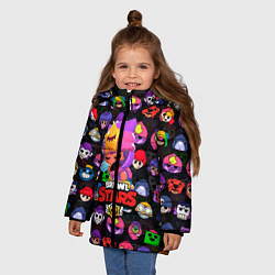 Куртка зимняя для девочки BRAWL STARS SANDY, цвет: 3D-черный — фото 2