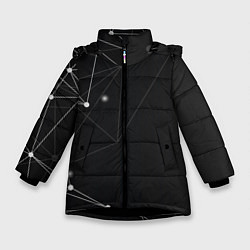 Куртка зимняя для девочки Si-fi art, цвет: 3D-черный