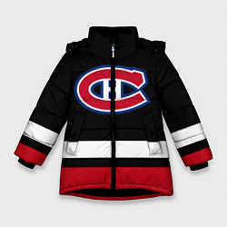 Куртка зимняя для девочки Монреаль Канадиенс, цвет: 3D-черный
