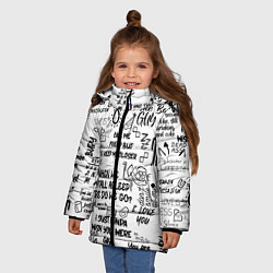 Куртка зимняя для девочки МУЗЫКА БИЛЛИ АЙЛИШ, цвет: 3D-светло-серый — фото 2