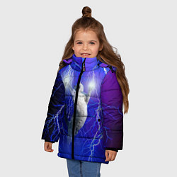 Куртка зимняя для девочки Грозовой кошак, цвет: 3D-черный — фото 2