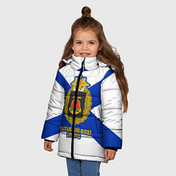 Куртка зимняя для девочки Балтийский флот ВМФ РФ, цвет: 3D-черный — фото 2