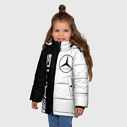 Куртка зимняя для девочки MERCEDES AMG, цвет: 3D-красный — фото 2