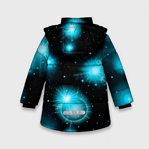 Зимняя куртка для девочки Brawl stars leon shark / 3D-Красный – фото 2