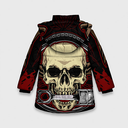 Зимняя куртка для девочки Iron Maiden / 3D-Светло-серый – фото 2