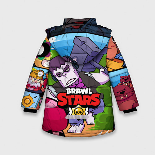 Зимняя куртка для девочки Brawl Stars Frank / 3D-Красный – фото 2