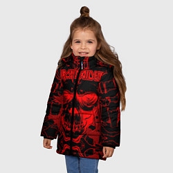 Куртка зимняя для девочки Iron Maiden, цвет: 3D-красный — фото 2