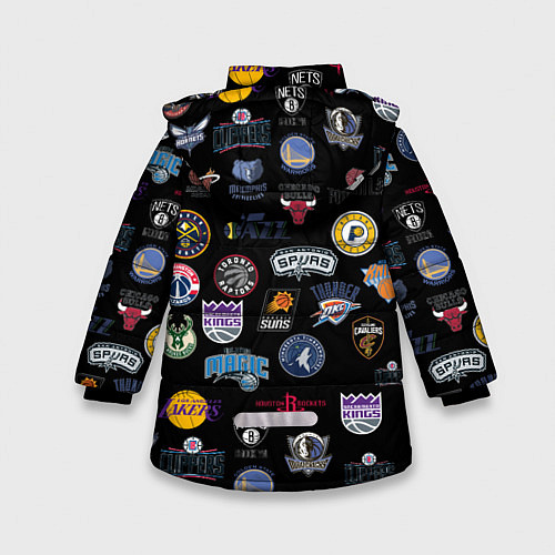 Зимняя куртка для девочки NBA Pattern / 3D-Светло-серый – фото 2