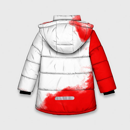 Зимняя куртка для девочки Пограничные Войска / 3D-Красный – фото 2