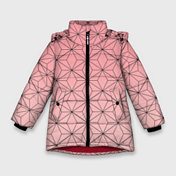 Куртка зимняя для девочки NEZUKO KAMADO, цвет: 3D-красный
