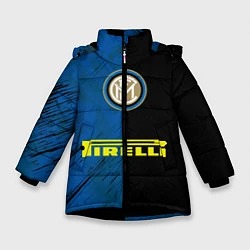 Куртка зимняя для девочки Интер, цвет: 3D-черный