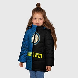 Куртка зимняя для девочки Интер, цвет: 3D-черный — фото 2