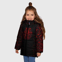 Куртка зимняя для девочки Стальной алхимик, цвет: 3D-красный — фото 2