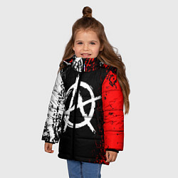 Куртка зимняя для девочки АНАРХИЯ, цвет: 3D-черный — фото 2