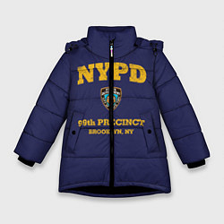 Куртка зимняя для девочки Бруклин 9-9 департамент NYPD, цвет: 3D-черный