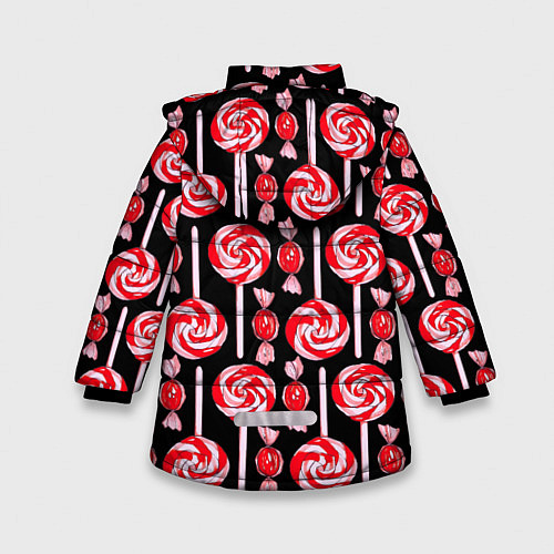 Зимняя куртка для девочки Леденцы / 3D-Красный – фото 2