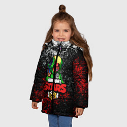 Куртка зимняя для девочки Brawl Stars:LEON, цвет: 3D-черный — фото 2