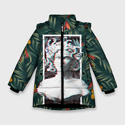 Куртка зимняя для девочки Медуза Горгона, цвет: 3D-черный
