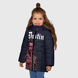 Куртка зимняя для девочки Dustin Poirier, цвет: 3D-черный — фото 2