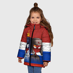 Куртка зимняя для девочки СССР - Россия, цвет: 3D-красный — фото 2