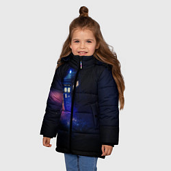 Куртка зимняя для девочки TARDIS, цвет: 3D-черный — фото 2