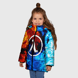 Куртка зимняя для девочки HALF-LIFE, цвет: 3D-черный — фото 2