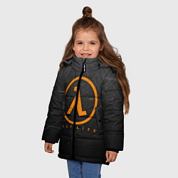 Куртка зимняя для девочки HALF - LIFE, цвет: 3D-черный — фото 2