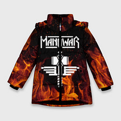 Куртка зимняя для девочки Manowar, цвет: 3D-черный