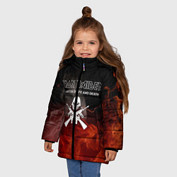 Куртка зимняя для девочки IRON MAIDEN, цвет: 3D-черный — фото 2