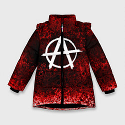 Куртка зимняя для девочки АНАРХИЯ, цвет: 3D-черный