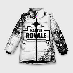 Куртка зимняя для девочки Fortnite & Marshmello, цвет: 3D-черный