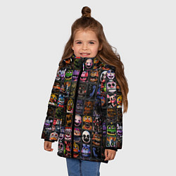 Куртка зимняя для девочки Five Nights At Freddy's, цвет: 3D-черный — фото 2