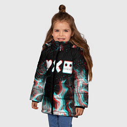 Куртка зимняя для девочки LOVE DEATH ROBOTS LDR, цвет: 3D-черный — фото 2