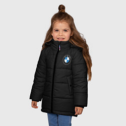 Куртка зимняя для девочки BMW 2020 Carbon Fiber, цвет: 3D-красный — фото 2