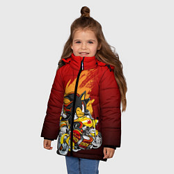 Куртка зимняя для девочки Ёж Шедоу, цвет: 3D-черный — фото 2