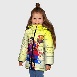 Куртка зимняя для девочки Месси, цвет: 3D-черный — фото 2