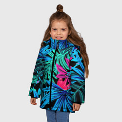 Куртка зимняя для девочки Тропикана, цвет: 3D-черный — фото 2