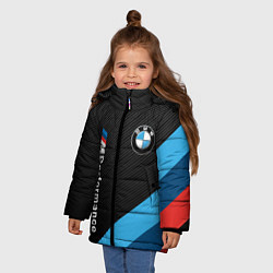 Куртка зимняя для девочки BMW M PERFORMANCE, цвет: 3D-светло-серый — фото 2