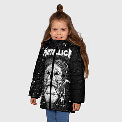 Куртка зимняя для девочки Metallica, цвет: 3D-черный — фото 2