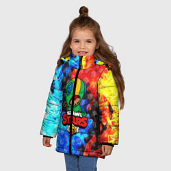Куртка зимняя для девочки BRAWL STARS :LEON, цвет: 3D-черный — фото 2